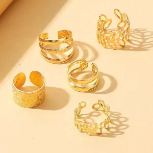 6 PEÇAS DE PIERCING DOURADOS LUX